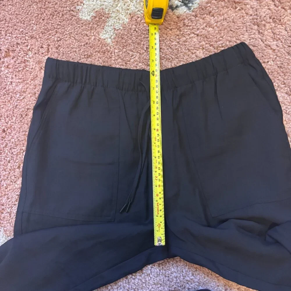 Zara Womens Soft Cropped Pants Black Size M Relaxed Cozy Loungewear Pockets - Picture 7 of 9